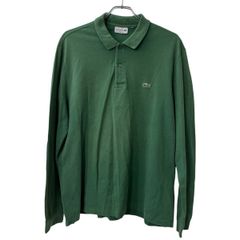 LACOSTE 長袖 ポロシャツ XL～ グリーン ラコステ 鹿子 古着卸 アメリカ仕入 a708-5042
