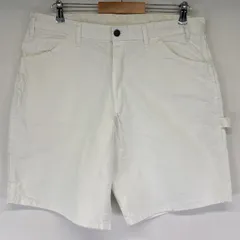 古着 ディッキーズ Dickies ショートパンツ ペインター ワーク ワンポイント 半ズボン ハーフパンツ 短パン w36  ホワイト メンズ