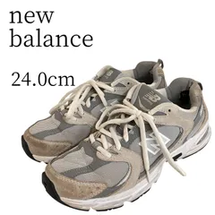 new balance ニューバランス グレー スニーカー 24㎝