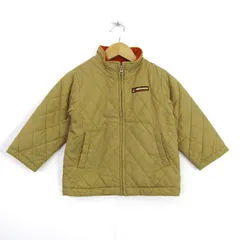 ミキハウス ナイロンジャケット アウター キルティング 中綿入り キッズ 男の子用 100サイズ ベージュ MIKIHOUSE 【中古】