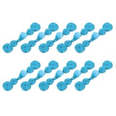 uxcell 中国結びフロッグボタンクロージャー縫製ファスナー、10ペアの模造パール中国クロージャーボタン、DIYチャイナドレス唐装ケープコートブ ライダル衣装（ピーコックブルー）