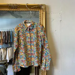 ー@ Agnes b. アニエスベー 総柄 ブラウス シャツ トップス 長袖 お呼ばれ　デート　オフィスカジュアル　食事会　マルチカラー　レギュラー