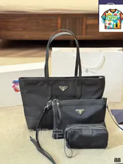 【今日WTO】Prada プラダ メンズラージトートバッグ 3点セット 再生ナイロン素材で耐久性と多用途性を兼ね備える-WTO輸入2-WTO輸入5-XXW38