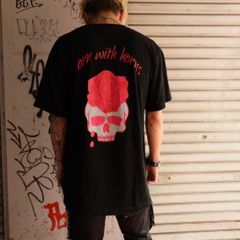 HEAVEN skull×rose（ドクロ薔薇）　Tシャツ　ブラック