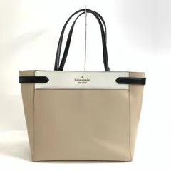 f001 C1 ケイトスペード Kate spade トートバッグ NEWYORK ステイシー バイカラー ショルダーバッグ ホワイト×ベージュ 鞄 ニューヨーク