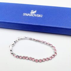 美品　SWAROVSKI テニスブレスレット シルバー ビジュー 箱付き 900965648936b.jpg