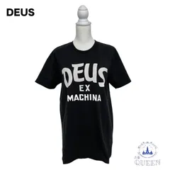 ☆新品☆ Deus Ex Machina デウスエクスマキナ トップス 半袖 Tシャツ フロント ロゴ DMW41808X-BLK-M レディース メンズ ユニセックス ブラック M u-225 送料無料のサムネイル