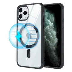iPhone12/12 Pro シンプルケース Magsafe磁気対応 ワイヤレス充電可 MIL規格耐候性 高透明度 黄変防止加工 xzds