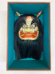 【フォロー割対象商品】島根の特産品　石見大田の飾面　張子の面　魔除飾面　【鬼面】古民具　古民芸
