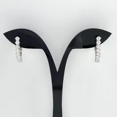 ジュネ Jeunet メレダイヤ デザインイヤリング WG ホワイトゴールド  