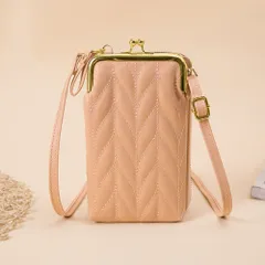 ☆ ピンク ☆ スマホポーチ がま口 ミニショルダー kminic2682s スマホポーチ ショルダー おしゃれ 2way レディース スマホショルダー スマホ ポーチ ショルダーバッグ ポシェット ミニバッグ がま口 ミニショルダー 肩掛け 斜め掛け 縦型