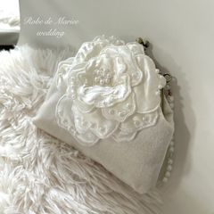 【送料無料】花嫁さま仕様のウェディングポーチ《パールメリア》