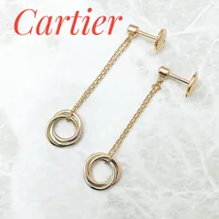 美品/人気🌟Cartier トリニティダイヤモンド スリーカラー ピアス Uのサムネイル