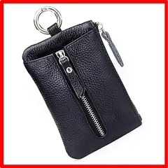 【送料無料 】Style-A-ブラック キーケース 牛革 小銭入れ カードポケット キーリング6連付き メンズ ?本革 カードキーケース スマートキーケース 多