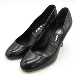ミュウミュウ パンプス ハイヒール ブランド シューズ 靴 イタリア製 黒 レディース 35サイズ ブラック MIUMIU 【中古】