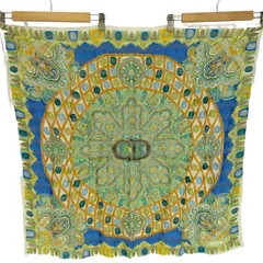 クリスチャンディオール Christian Dior イタリア製 ペイズリー シルクスカーフ レディース 表記無 