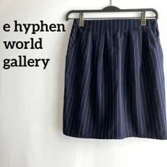 e hyphen world gallery スカートストライプショート丈フリー