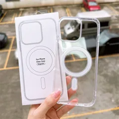 対応互換品 MagSafe対応 iPhone 13 ケース 透明アクリル 磁吸式 スマホ保護カバー ワイヤレス充電対応ka10000a366