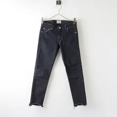 アングリッド Ungrid ハイウエストフレイドヘムストスリ ブラック デニムパンツ 23/ブラック ボトムス ジーンズ 【2400014360271】