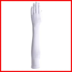 ウェディング ブライダル 約50cm 日本製 Mサイズ サテンロンググローブ [アウローラ]