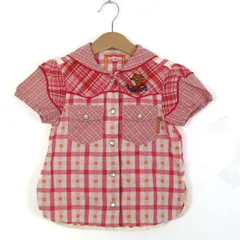カステルバジャック 半袖シャツ トップス セーラーカラー チェック柄 キッズ 女の子用 110サイズ ピンク JC de CASTELBAJAC 【中古】のサムネイル