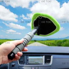 伸縮性のある車の窓ガラスクリーナー フロントガラスクリーニングブラシ 窓のスクラップミスト眉毛 マイクロファイバー