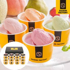 【12個】セゾンファクトリー 日本の名産フルーツアイス　4種　アイスギフト　のし