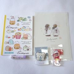 文具セット、モコモカ ラバークリップ、クレヨンしんちゃん ツインカラビナホルダー、ポケモン　スティックのり、英語　練習帳、クリアフォルダ