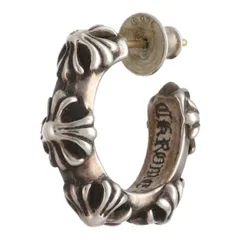 クロムハーツChromeHeartsイアリング両耳セットピアスシルバー刻印十字 Chrome Hearts - クロムハーツ クロス ピアス 14K刻印あり 正規
