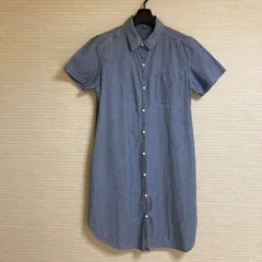 無印良品 半袖シャツワンピース M〜Lサイズ デニムブルー　ポケット3つ　羽織