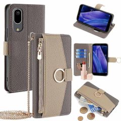 【人気商品】斜め掛け 柔らかいTPU 女性 おしゃれ ケース ケース ケース ケース ケース - ケース lite basic/sense3 sense3 sense3 aquos 肩掛け 耐衝撃 ミラー付き カード収納 スタンド機能 SHV48 茶色 SHV