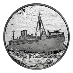 [保証書・カプセル付き] 2024年 (新品) 南アフリカ「SS ティラワ・難破船・沈む運命の追憶」純銀 1/2オンス 銀貨