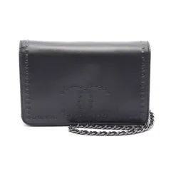 シャネル CHANEL ショルダーバッグ ココマーク AP0250 ブラック レザー ココマーク チェーンウォレット レディース Used A