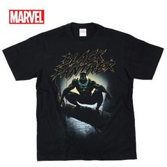 MARVEL 마블 블랙 팬더 BLACK PANTHER T셔츠 아메코미 어벤져스 스파이더맨 맨즈 레이디스 유니섹스 반소매 닥터 스트레인지 캡틴 아메리카 영화 프린트 블랙 페얼룩 생일 선물