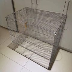 Bilaida DIY 屋外用収納ゴミネットボックス カラスよけ 野良猫よけ 荒らし防止 飛散防止 ゴミ収集ボックス 大容量 高強度ネット 軽量 簡単組立 撥水性 水洗い可能 サイズ：60*40*40CM 容量：96L (ステンレス鋼)
