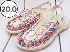 【SOARHOPE】キッズ スポーツ サンダル カラフル ベージュ×レインボー 20㎝ 250513W012