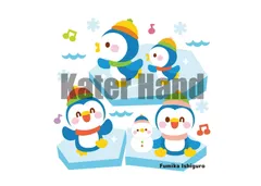 【イシグロフミカデザイン】壁面飾り　冬　ペンギン　氷　雪だるま　１月　２月