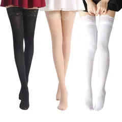 四季を通じて使える 3色から選べます 厚手のソックス レース付きストッキング 伸縮性あり 滑り止め付き 美脚 cosplayや制服用 可愛いハイソックス ガーターストッキング ニーハイソックス [POPULAR]