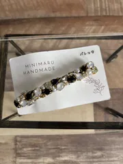 makotoya様専用出品【1】ハンドメイドビジュー　バレッタ　ブラック＆ホワイト