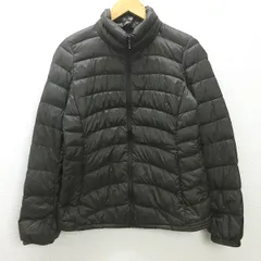 C■ユニクロ/UNIQLO ドット柄 ウルトラライトダウンジャケット【L】深緑/LADIES/ｍ27【中古】