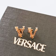 【新品未使用】VERSACE ヴィルトゥス ピアス ヴェルサーチェゴールド 両耳