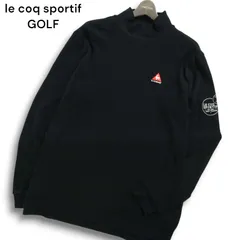 le coq sportif GOLF ルコック ゴルフ 秋冬★ 長袖 モックネック シャツ トレーナー Sz.LL メンズ 黒 大きいサイズ