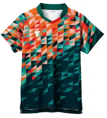 VICTASゲームシャツ　V–GS220 グリーン×オレンジ　S