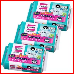 【特価セール】【まとめ買い】クイックル トイレクイックル つめかえ用 大容量 ミント 20枚入 × 3個 99%除菌 24時間抗菌 オリジナルポケットティッシュ付き