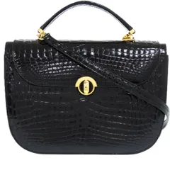 【美品】クワンペン クロコダイル ハンドバッグ 2way 肩掛け GENUINE 楽天市場】美品 クワンペン クロコ ターンロック ショルダー