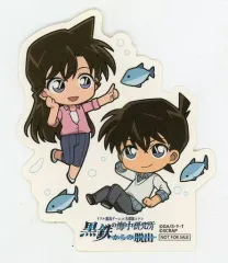 【中古】シール・ステッカー 【シークレット1】工藤新一＆毛利蘭  ダイカットステッカー 「リアル脱出ゲーム×名探偵コナン 黒鉄の海中研究所からの脱出」 グッズ購入特典