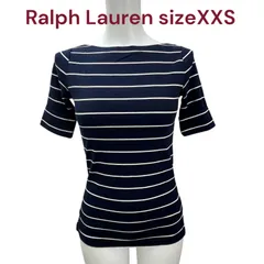 □ラルフローレン　Ralph Lauren　ボーダー　コットン　カットソー　Tシャツ　トップス　XXS レディース　S5S547
