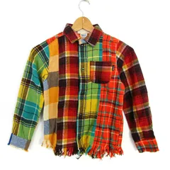 ブリーズ 長袖シャツ 未使用 コットン100% ブランド トップス キッズ 男の子用 140サイズ レッド×オレンジ BREEZE