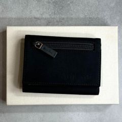 【希少品】 miu miu ミュウミュウ / トリフォールドウォレット 三つ折り財布 コンパクト財布 ナイロン ブラック ヴィンテージ