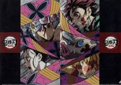 【中古】クリアファイル 宇髄天元＆雛鶴/炭治郎＆善逸＆伊之助 A4アイキャッチクリアファイルセット 第九話 「鬼滅の刃 遊郭編×ufotable Cafe×マチ★アソビCAFE」